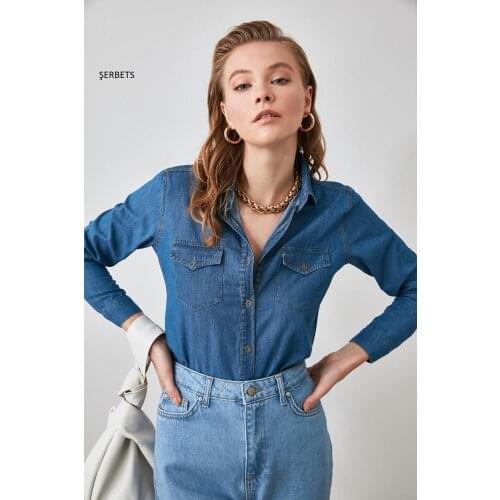 ŞERBETS 2020 autumn winter women nostalgic top shirt long Blouses sleeve korean style stylish shien dropshipping