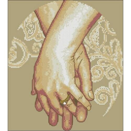 Hold hands for life patterns counted 11CT 14CT Cross Stitch Sets DIY Chinese Cross-stitch Kits Embroidery Needlework