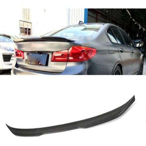 Carbon Fiber Rear Trunk Spoiler Boot Lip Wing Spoiler For BMW 5 Series G30 F90 M5 Sedan 2018 2019 2020 black FRP