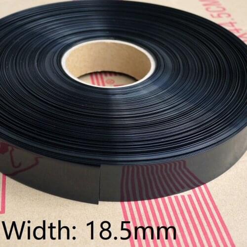 5M Width 18.5mm PVC Heat Shrink Tube Dia 11.5mm Lithium Battery Insulated Film Wrap Protection Case Pack Wire Cable Sleeve Black