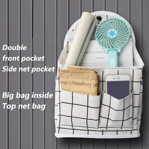 Fabric Storage Bag Hanging Wall Pouch Pocket Storage Bag Hanging Organizer Sundries Storage Bag Hang Cosmetics Toys Organizer
