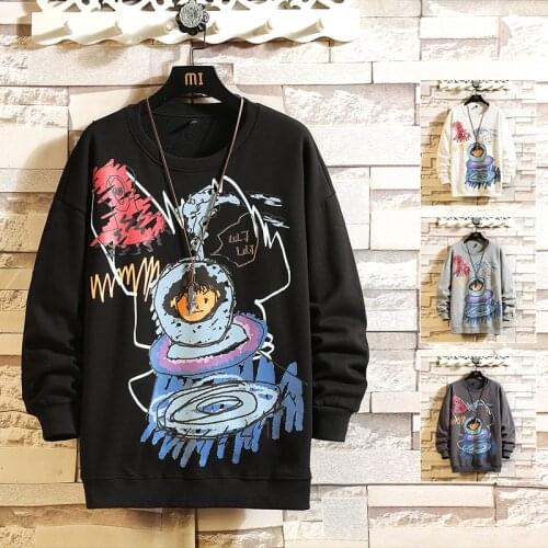 Man Hoodie Mens Sweatshirt Print japanese style Kawaii Pullover MenS Hoodies Sweatshirts Leisure Sportswear Hombre For Man
