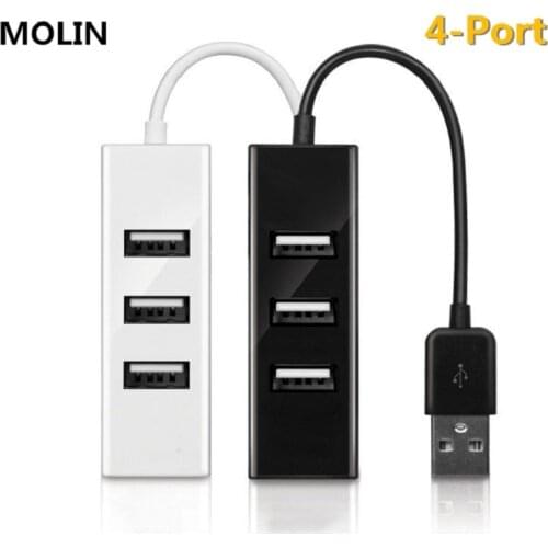 USB 2.0 Mini Hub 4 in 1 Combo Splitter Expansion 4 Port High Speed Hub Multi Adapter for PC Laptop Notebook Computer Accessories
