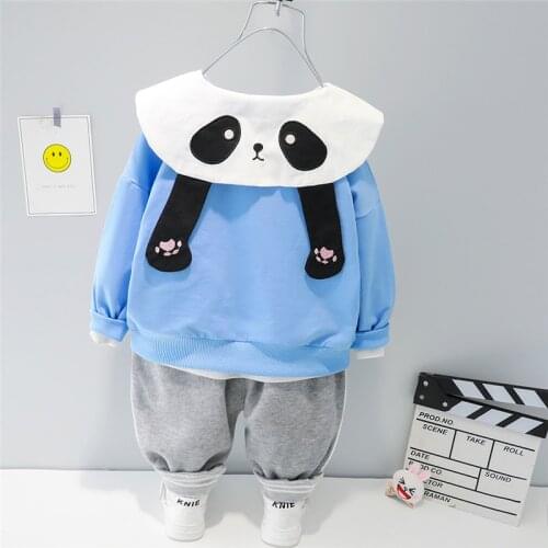 LISUNNY 2021 Spring Baby Girls Clothing Sets Kids Clothes Rabbit Princess T Shirt Pants Toddler Infant Kids Casual Costume