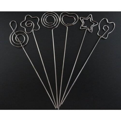 1000 pcs Silver multi-Shape Metal Wire DIY Craft Clip Photo Picture Memo Card Holders Clips Clay&Cake Clamp Accessories