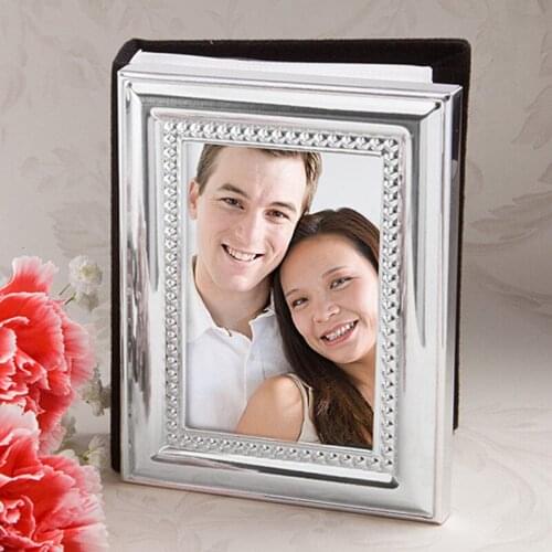 12 pcs/lot wedding favors of Silver metal frame design photo album Place Card Holders Mini Photo Frame Free Shipping