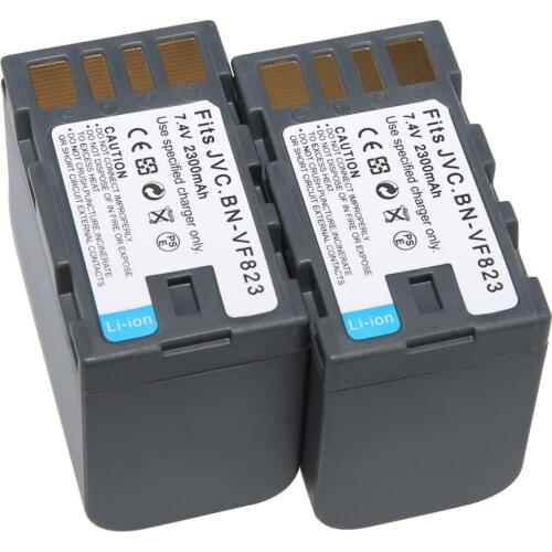 2Pcs Battery BN-VF823 BN VF823 BNVF823 Rechargeable Camera battery for JVC GZ-MS95SEU GR-D775 GZ-MG133 GZ-MG134 GZ-MG135