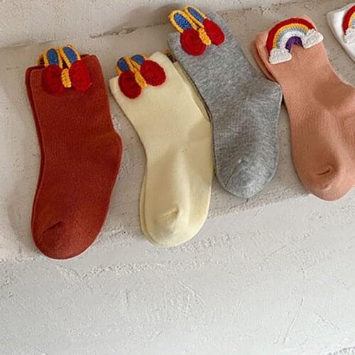 2021 Spring Baby Socks Rianbow Style Toddler Clothes Bunny Socks 6m-3Y newborn socks