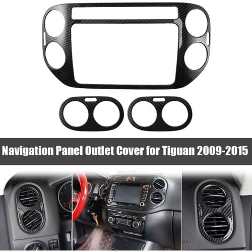 3Pcs/Set Car Dashboard Air Vent Cover Frame Car Trim Interior for Tiguan 2010-2018 Car Accessories