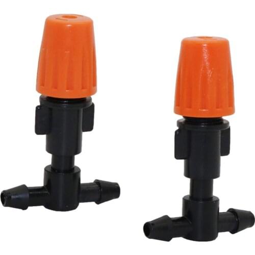 360 Degree Misting Nozzles Barbed 4/7mm Hose Connector Garden Irrigation Agriculture Greenhouse Plants Fog Sprinkler 100 Pcs