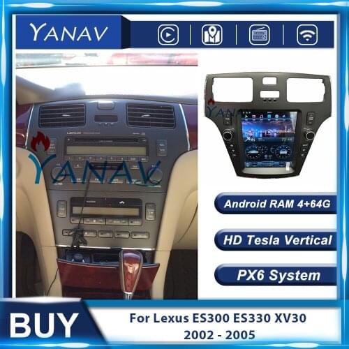 Android Stereo Multimedia DVD Player Car Radio For Lexus ES300 ES330 2002 - 2005 Car Tesla Screen Built In Carplay Head Uint