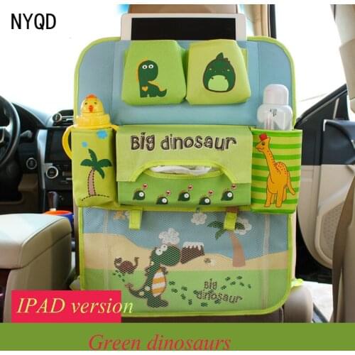 Car organizers for kids lovely cartoon Oxford colth car backseat bags Multi-function Snack ipad inflatable bag car Accessories