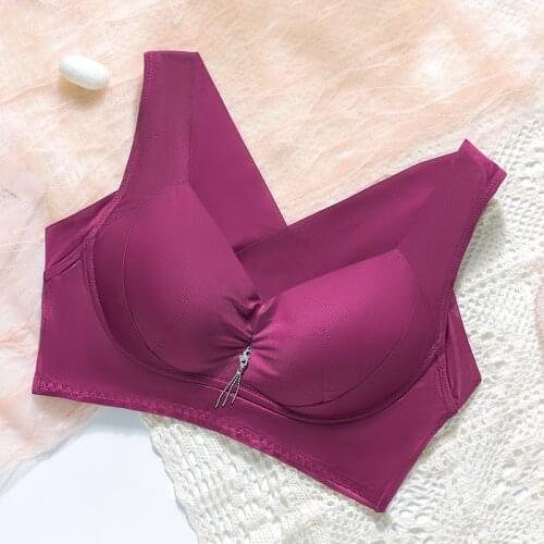 Large Size Seamless Vest Bra for Women Thin Cup Wire Free Gathered Push Up Bras Lingerie Sports Underwear Plus Size Brallete 110