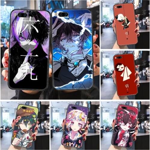 Bungou Stray Dogs Dazai Osamu Phone case For Xiaomi Mi Max Note 3 A2 A3 8 9 9T 10 Lite Pro Ultra Frosted black painting shell