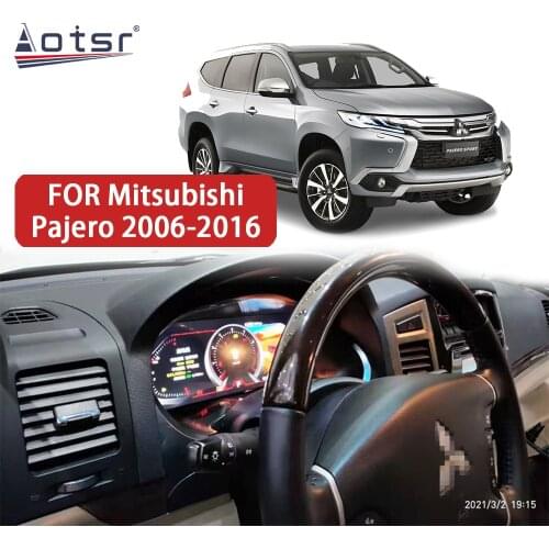 Digital Dashboard 2+32G Android 9.0 GPS Navigation Virtual Instrument Cluster LCD Speedometer For Mitsubishi Pajero 2006-2016