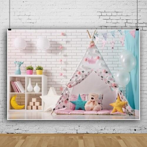 Photo Backdrops Cozy Decor Tent Baby Toys Party White Wall Party Child Baby Photozone Portrait Interior Photographic Background