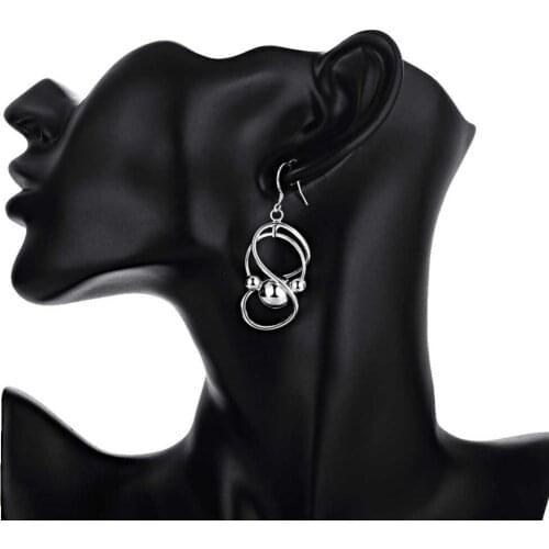 Hot Creativity 925 Sterling Silver Earrings for temperament Women Fashion Valentines Day Gifts Street all-match wedding Jewelry