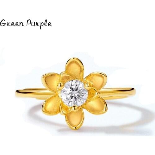 Green Purple Rings With Diamonds