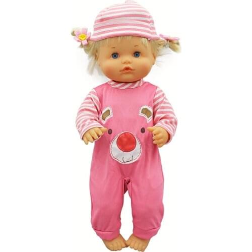 Red Jumpsuits+hat Clothes Fit 42cm Nenuco Doll Nenuco y su Hermanita Doll Accessories