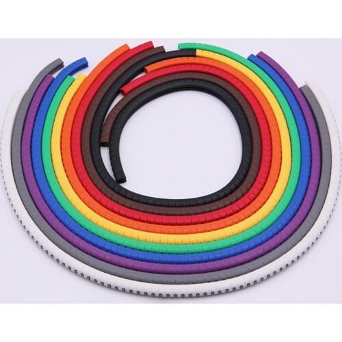 Cable marking label ec-0 cable marking number 0 to 9 cable size 1.5-6.0 SQMM mixed color PVC cable marking insulation marking