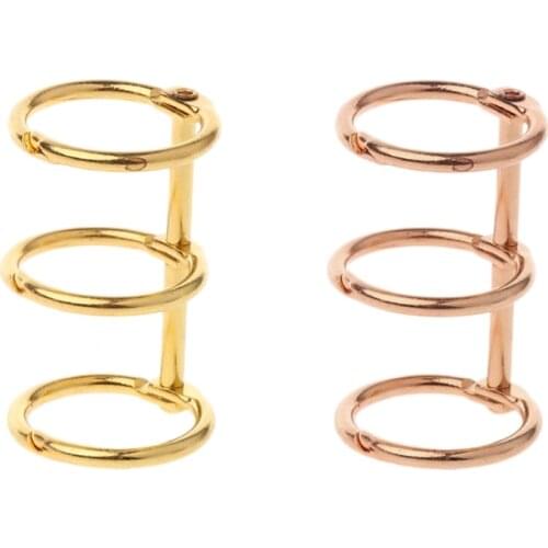 2021 New DIY Metal Clip 3 Holes Ring for Notebook Loose Leaf Diary Photo Album Binding