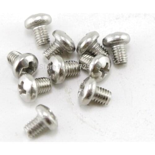 Metric M3*6mm Stainless steel Cross Recessed Pan Head Screws Fasteners