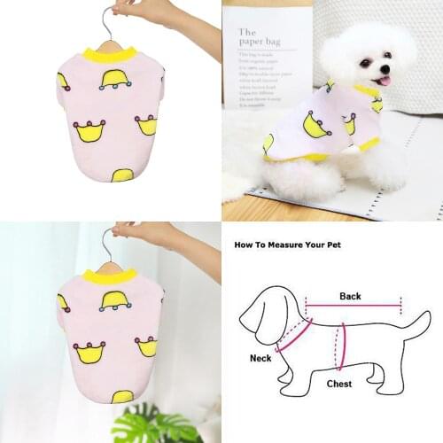 Cute Dog Hoodies Soft Dog Shirt Pajamas Coat Puppy Outfit Garment Yorkies Pomeranian Shih Tzu Maltese Poodle Bichon Clothing