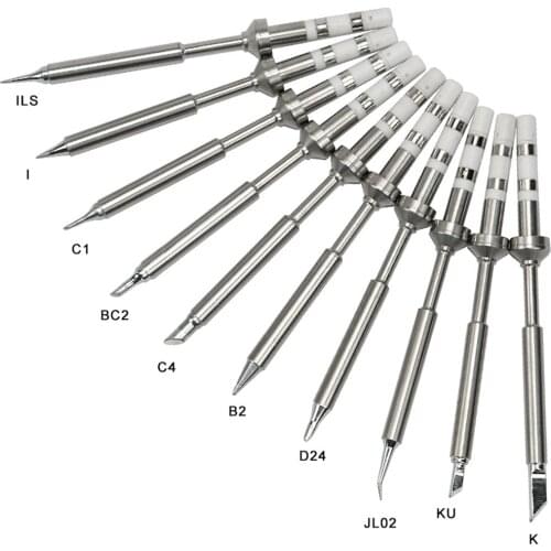 New TS100 Mini Soldering Iron Digital Soldering Iron Tip Replacement Bit Head B2 BC2 C4 D24 K I Ku ILS C1 Lead Free