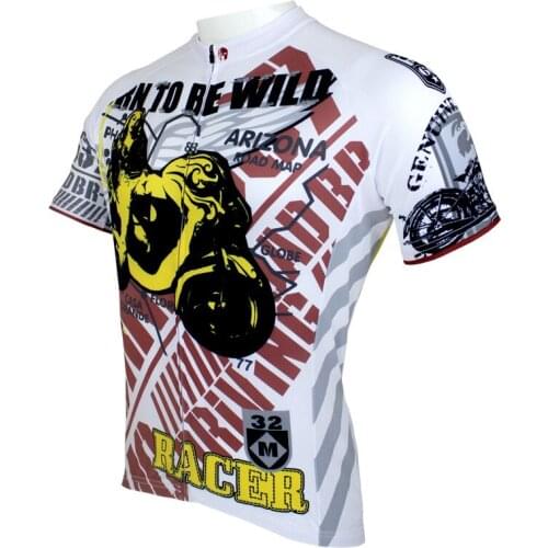 Racer Motorcycle Design Short Sleeved Cycling Jersey Mens Spring and Summer mountain bike jerseys