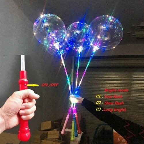 New LED Balloons Bobo Balloon each set 18 inch Led Balloon + 80cm Rod + 3m Led line and handle battery box