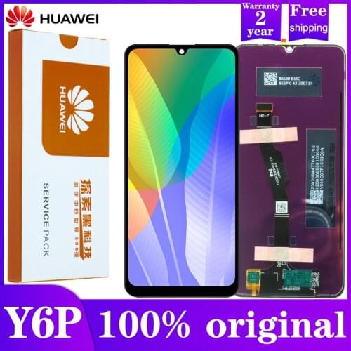 Original 6.3'' LCD For Huawei Y6p LCD Display Touch Screen Digitizer Assembly Replacement part For Huawei MED-LX9 MED-LX9N