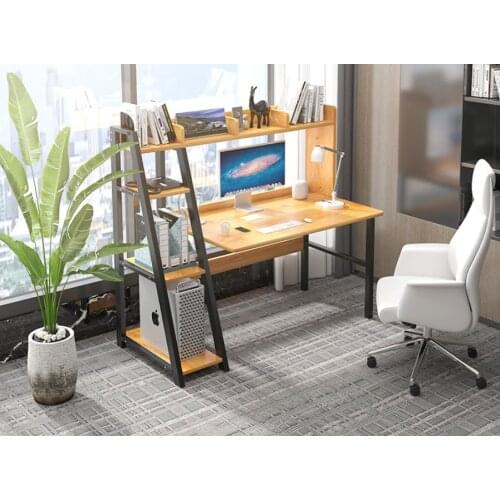 Desk desk bookshelf combination computer desk desk simple family student rental bedroom writing desk integrated bookcase