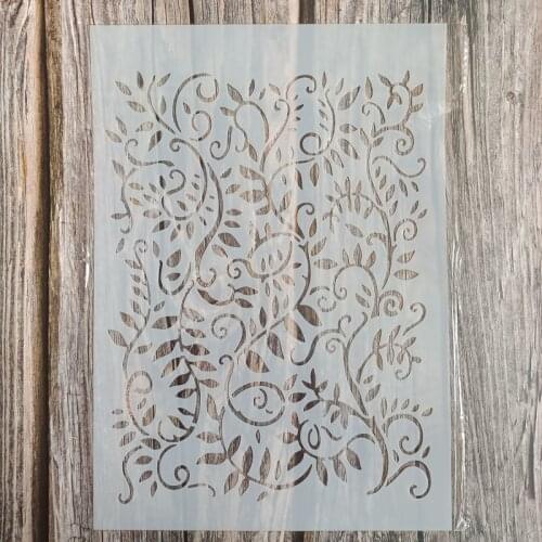 A4 Size DIY Craft Leaves Stencil for Painting on Wood,Fabric,Walls Art Scrapbooking Stamping Album Embossing Paper Cards