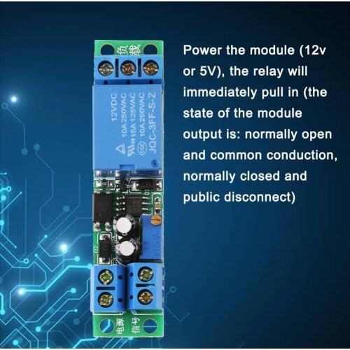 DC 12V Delay Relay Module Low Level Trigger Relay Module Robotics DSP MCU Interface For PLC ARM AVR Shield Board B9P6