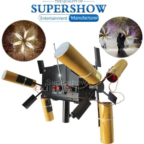 Rotating Fountain Double Wheels DMX Rotation Cold Firework Machine Stage Effect Machine for Wedding Celebration