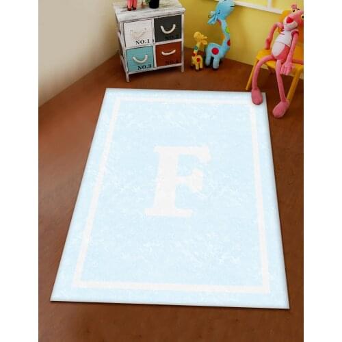 Blue white letter F patterned modern carpet runner round carpet kitchen carpet free shipping soft tissue bedroom living room