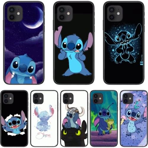 Stitch Style Phone Case cover For iphone 12 pro max 11 8 7 6 s XR PLUS X XS SE 2020 mini black cell shell
