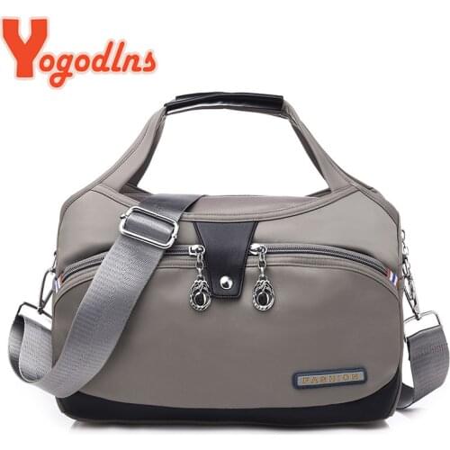 Yogodlns Nylon Shoulder Womens Bag Waterproof Handbag Large Capacity Crossbody Bag Fashion lady Handle Bag Multifunction Purse