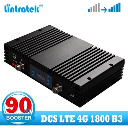 Lintratek 90dB 4g Repeater Cellular Amplifier DCS LTE 1800 4G Signal Booster amplifier MGC internet network booster 1800MHz B3