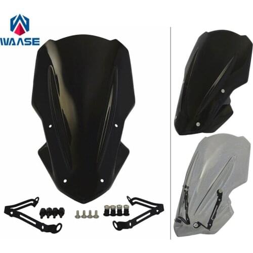 Waase For Kawasaki Z900 2017 2018 2019 Windscreen Windshield Shield Screen with Bracket
