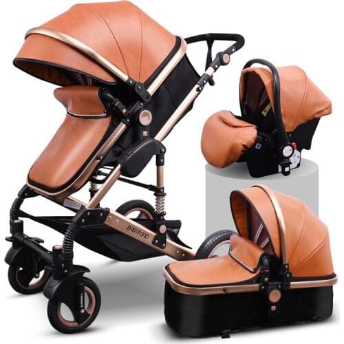 Golden Baby Brand High Landscape Stroller Seated Folding 0-3 Years Old Portable Newborn BB Cart 3 In 1 Baby Stroller