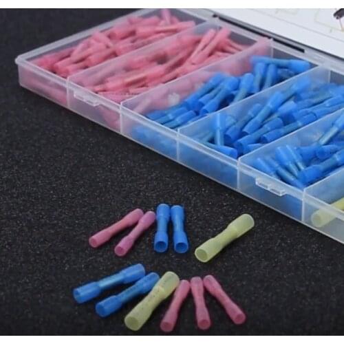 200/120/100pcsHeat shrinkable waterproof docking connector Electrical Wire Splice Cable Crimp Terminals Connectors