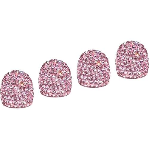 4PCS Tires Valve Stem s Wheel Motorcycle Accessories, Handmade Sparkling Rhinestone, 7.5mm