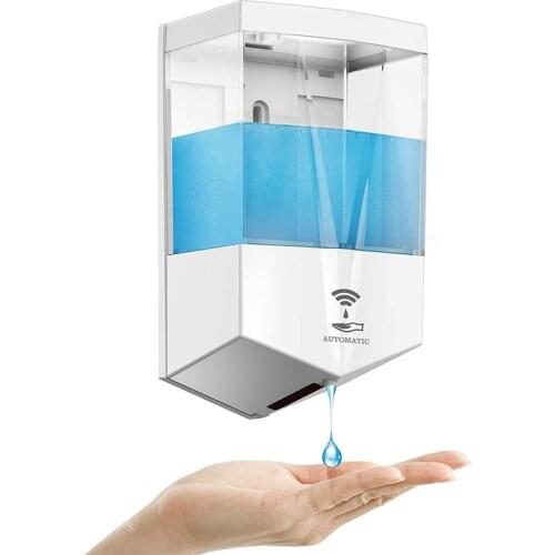 Automatic Touchless Liquid Hand Soap Dispenser Wall Mounted Nail-Free Installation with 600Ml/20.30Oz Bathroom