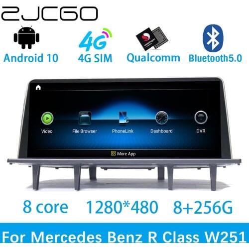 ZJCGO Car Multimedia Player Stereo GPS DVD Radio Navigation Android Screen System for Mercedes Benz R Class W251 R280 R300 R320