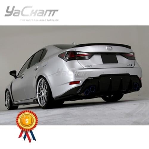 Car-Styling Carbon Fiber Rear Bumper Under Lip Fit For 2016-2018 Lexus GS F Sport TMS Style Rear Diffuser
