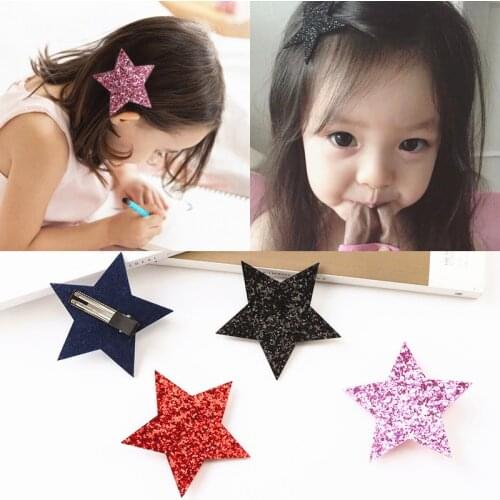 Children Hair Clip For Kids Shiny Star Metal Hair Styling Accessories Color Baby Star Heart Style Hairpins Hairgrips Girls