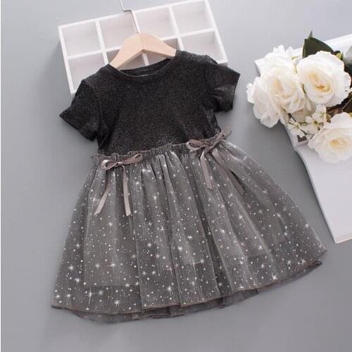 Kids dress for girls toddler girls 2020 new summer princess dress baby party wedding dress children clothes with bow
