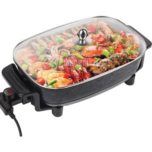 6L Korean Style Electric Baking Pan Hot Pot Cooker Maifanshi Non-Stick Coating BBQ Electric Roasting Baking Frying Pan Machine