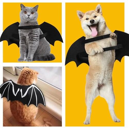 Halloween Creative Dog Cat Luminous Bat Wings Clothes Christmas Cosplay Clothing Pet Funny Clothes Xmas Dress Up Pet Accessories